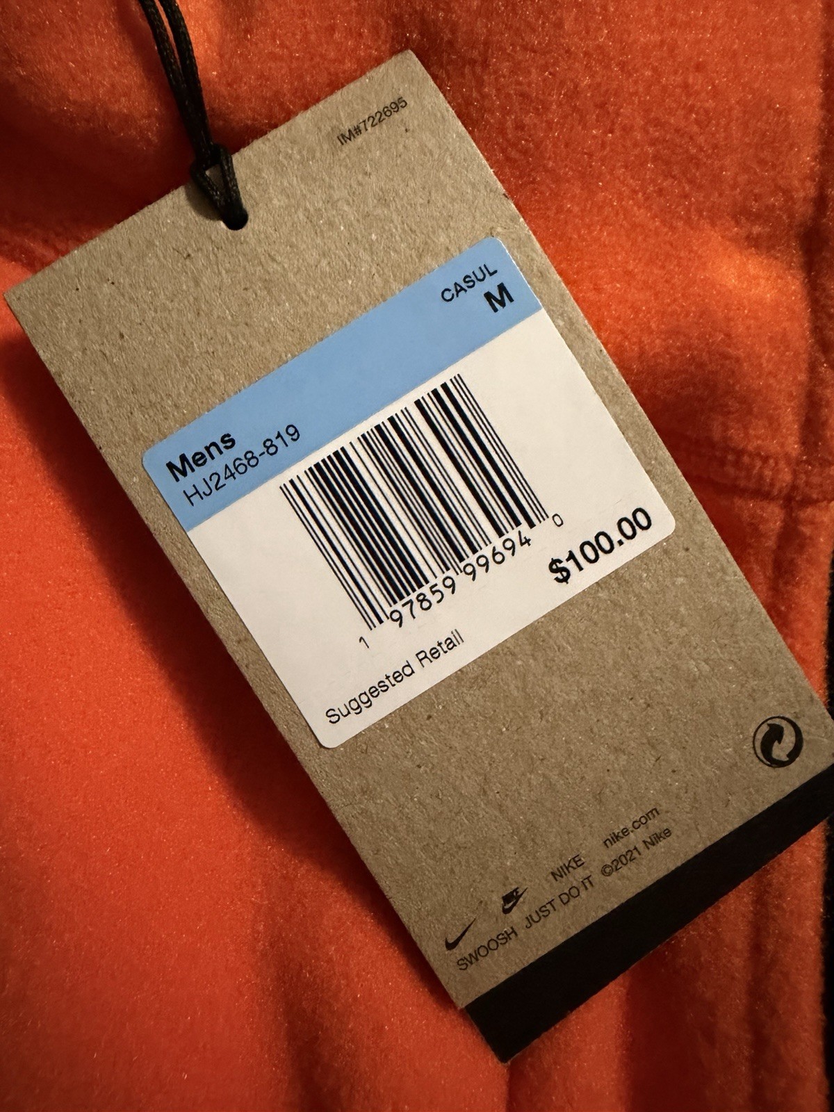 Nike ACG Wolf Tree Polartec Vest HJ2468-819 Men’s Medium Orange Black thumbnail 8