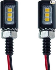 2PCS LED License Plate Light, IP68 Water Color: Black shell - Warm white light