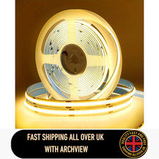 5V USB COB LED Strip Light 320 Warm White Flexible Tape Kitchen Under Cabinet