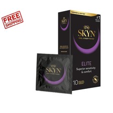 Elite Lubricated Ultra-Thin Latex-Free Condoms - 10 Count with Lavender