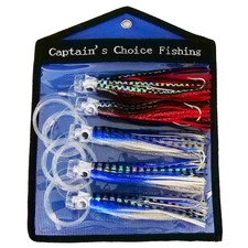 Captain's Choice Fully Rigged 6-inch Offshore Trolling Lures.