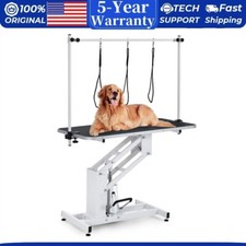 43.3" Hydraulic Dog Grooming Table for Pet Structural Hydraulic Max Load 350Lb