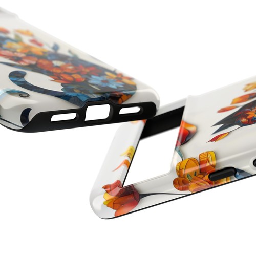 Cat Floral Stained Glass Flower Phone Case for iPhone, Samsung Galaxy, Pixel - 第 161/173 張圖片
