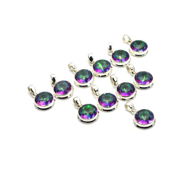 WHOLESALE 11PC 925 SOLID STERLING SILVER CUT MYSTIC TOPAZ PENDANT LOT 1 b039 WHOLESALE 11PC 925 SOLID STERLING SILVER CUT MYSTIC TOPAZ PENDANT LOT 1 b039
