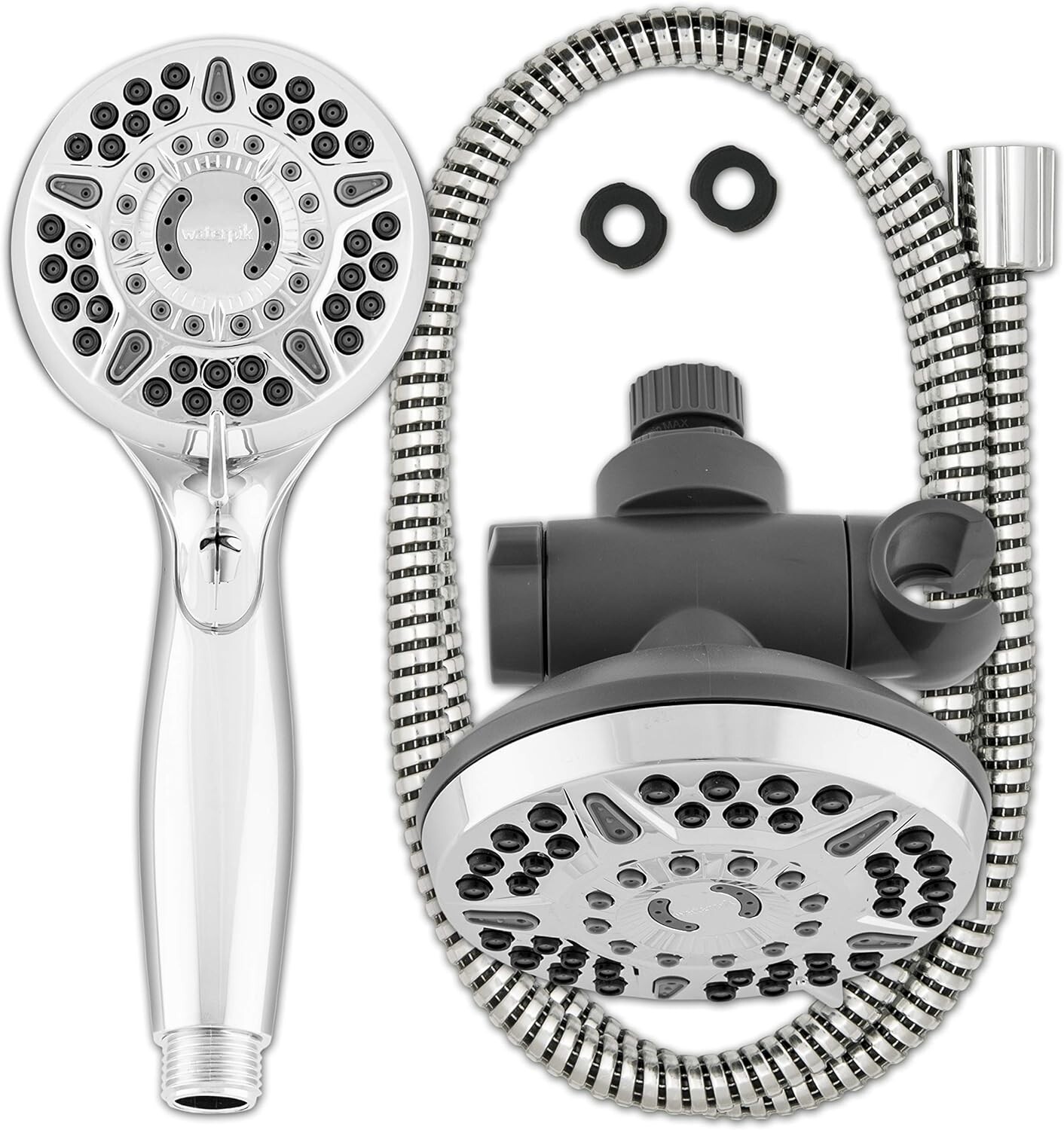 Waterpik 6+Mode Powerpulse Massage Dual Shower Head System, Chrome ***OPEN BOX**