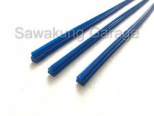 3pcs 6mm Superior Quality Silicone Wiper Blade Refill Blue Color