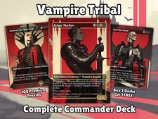 Vampire Tribal Commander Deck Edgar Markov MTG EDH Anime Style Proxy Deck