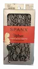 Spanx Uptown Tight-End Body Shaping Look-At-Me Lace Tights Size A Black NIP