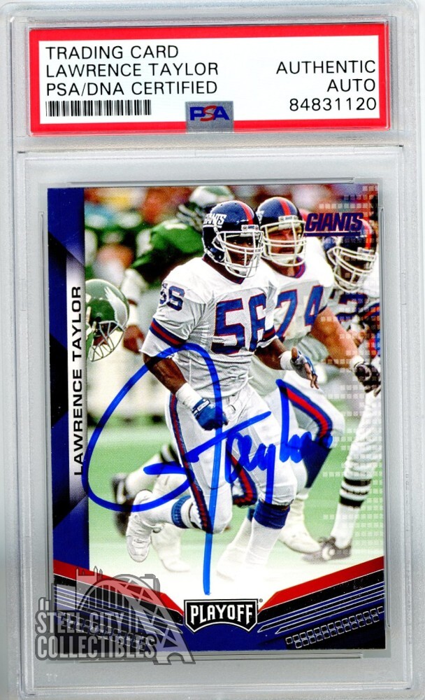 Lawrence Taylor 2019 Panini Playoff Autograph Card #120 PSA/DNA