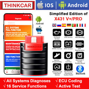 thinkcar Thinkdiag Bluetooth OBD2 Scanner Bi-Directional Scan Tool,Full System Scanner with 16 Reset Functions,ECU Coding,Live Data Stream Graph,Code Reader for iPhone & Android 