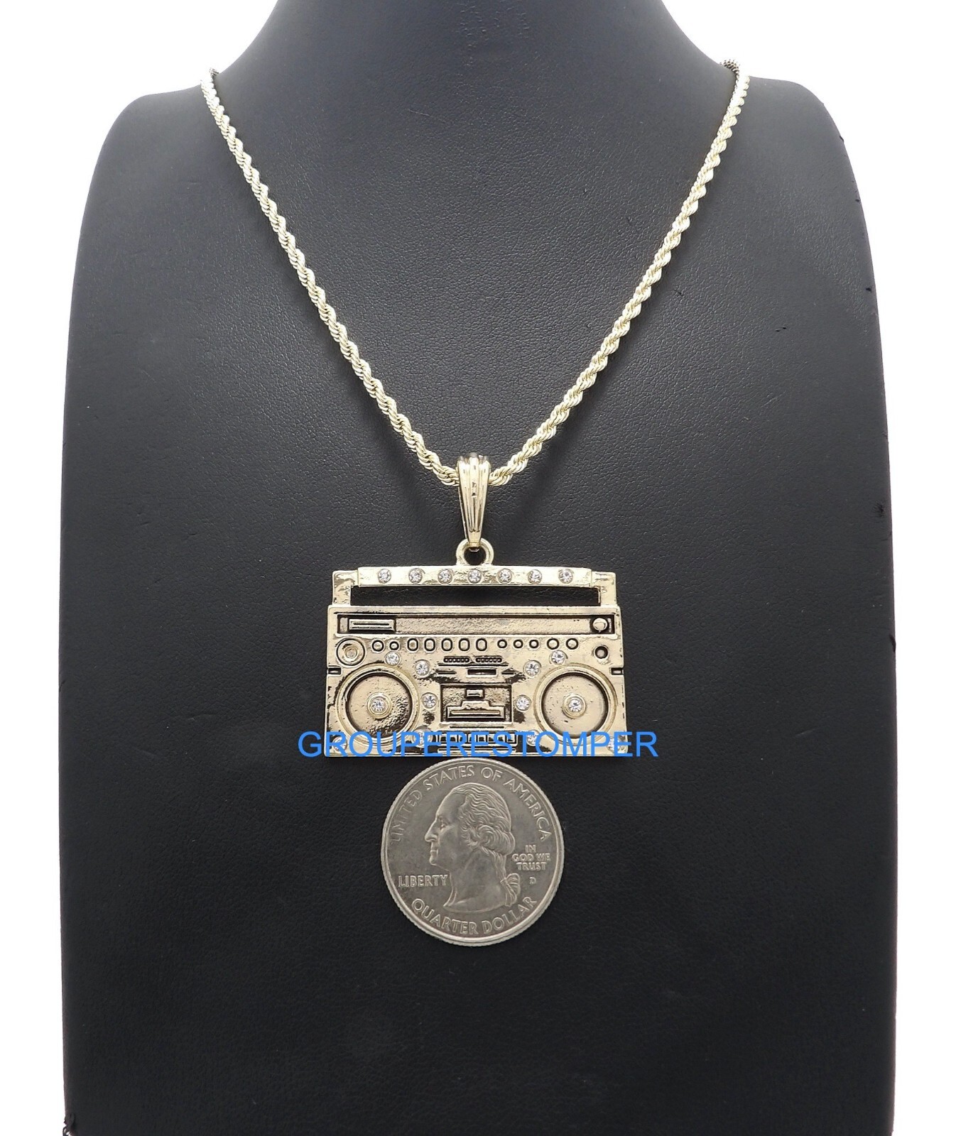 Boom Box Necklace New Pendant  with Necklace Blaster Cassette