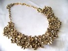 Blue Multi Color Vintage Style Crystal Rhinestone & Glass Necklace — photo 7
