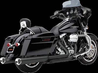 Cobra Raven Black 4in Tri Flo Slip On Muffler Ultra Limited 10-16