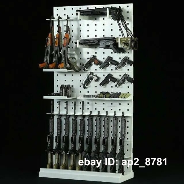 1/6 Modular Weapon Gun Rack Holder Stand Display Wall For 12'' Action ...