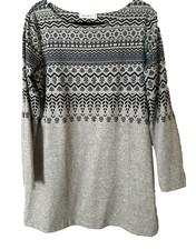 Lily & Me Jumper Sweater Dress Casual Jersey Made in Nepal Grey Mix Size 16