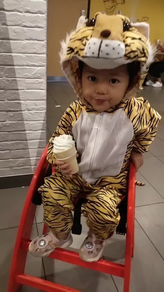 Children Kids Girl Boy Animal Tiger Costume Halloween New Year Party