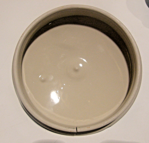 Vintage Baby Blue Heavy Stoneware Bowl w/ Lid SIGNED - Picture 15 of 17