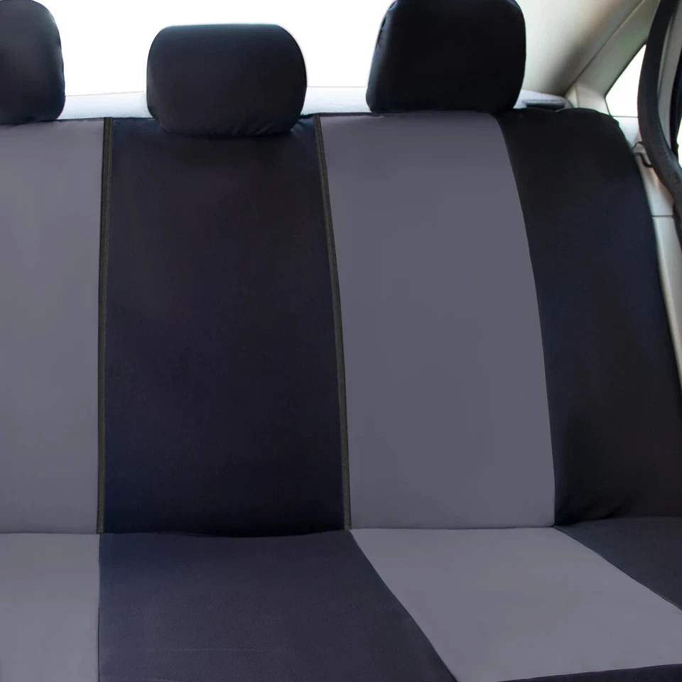 Juego completo de fundas protectoras de asiento de coche de tela de poliéster estilo deportivo Foto 3 de 4