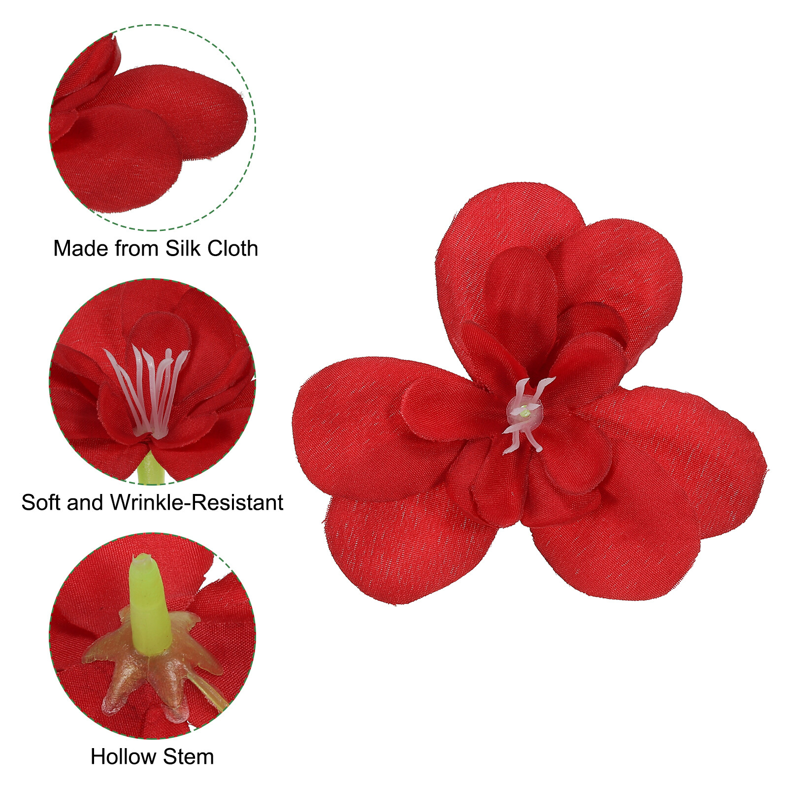 16Pcs Artificial Orchid Petals Faux Orchid Flower Head Fake Flowers