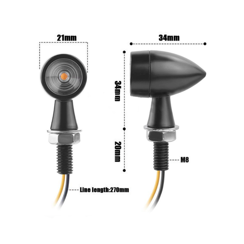 Mini indicadores LED universales luces de giro 12 V accesorios para motocicleta - Imagen 2 de 7