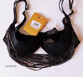 AGENT PROVOCATEUR SOIREE LIDIJA SILK DEMI BRA 32D & BRIEF SIZE 2 RRP &pound;790 NWT