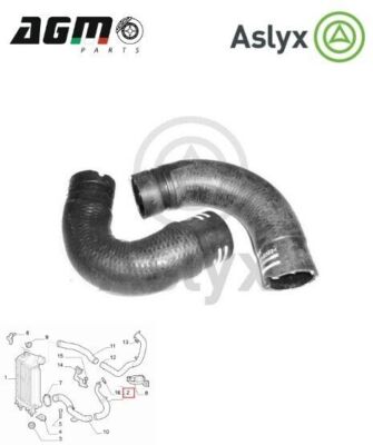 Paar Flexible Intercooler Luft Turbo Aslyx X Fiat 500 1.3 MTJ 75CV AS-594115