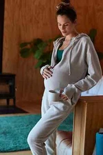 NWT  Free People Movement x Hatch Warm Up Maternity Jumpsuit Heather Gray M