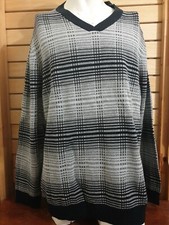 Alfani Men's Sweater Heavy Gray  Black Size XXL