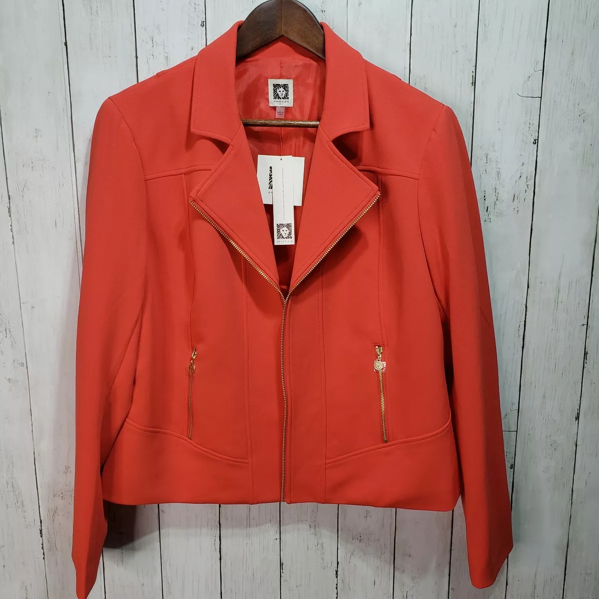 Anne klein red blazer sale