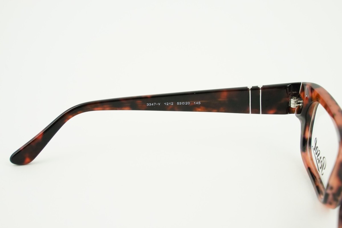 New! 3347-V 1212 Persol 53-20-145 Red Havana Eyeglasses  display picture 3