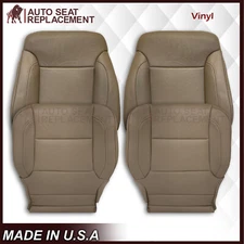 2014 - 2019 Chevy Silverado Tahoe Surburban GMC Syn. Leather Seat Cover In TAN