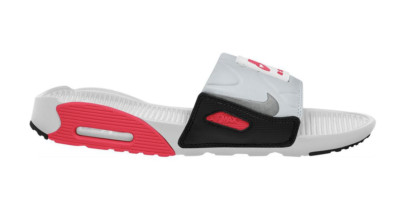 Nike Air Max 90 Slide 'Infrared' Pure Platinum Sandal Size 6 Mens BQ4635 101 