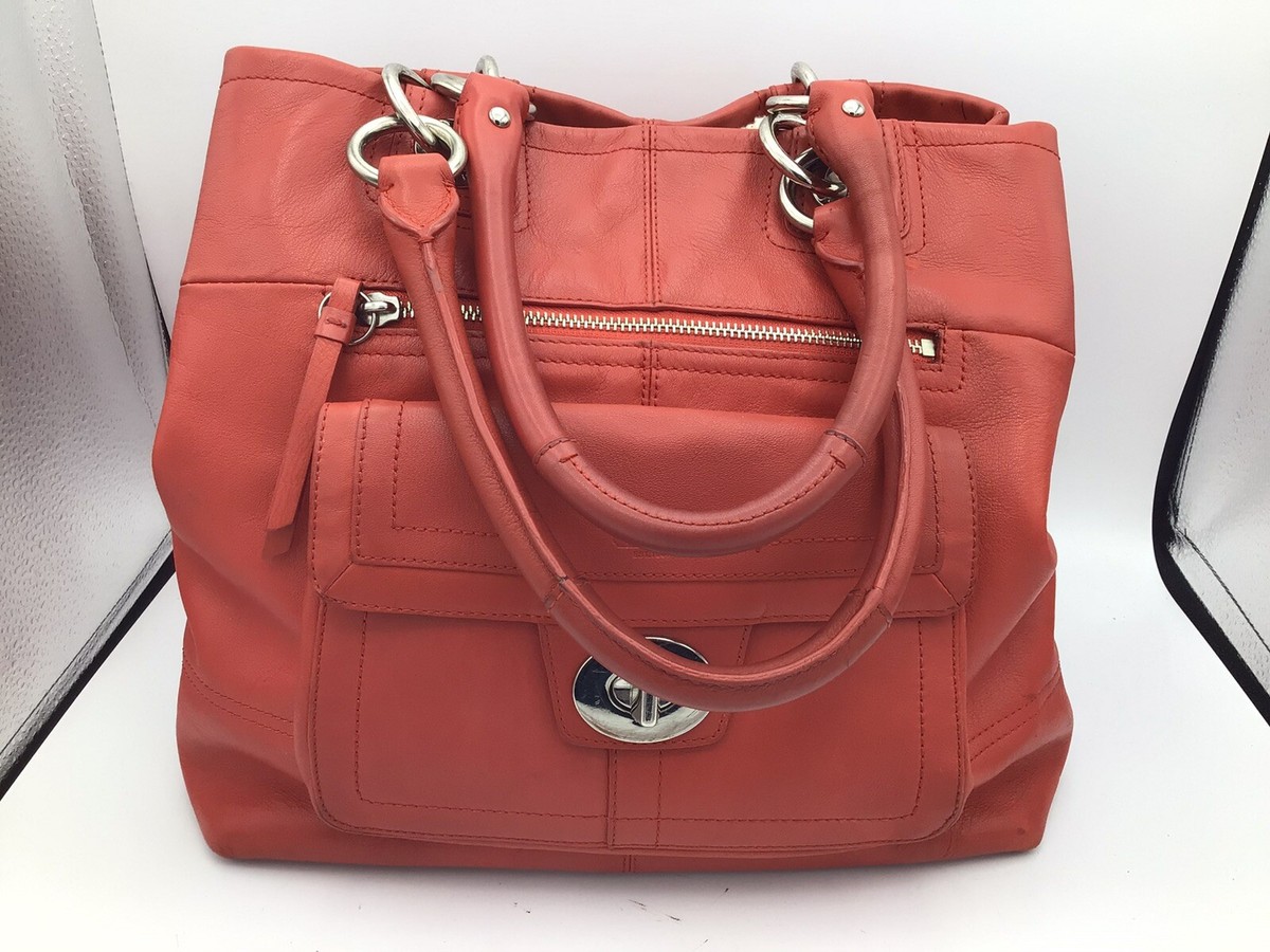 Coach Handbag Coral Hampton Turlock J1373 Z27748 Leather | eBay