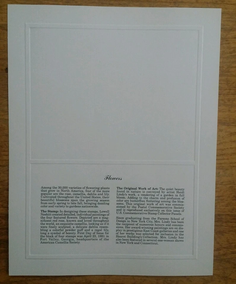 MINT US STAMPS PANEL 1981 18c FLOWERS SCOTT # 1876-79 BLOCK MNH - Image 4 of 4