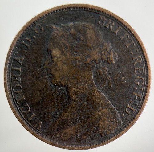 1864 Canada New Foundland One Cent Coin | Fine Collectable Grade - Foto 2 di 2
