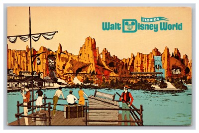View From Thunder Mesa, Artist Rendering 1971, Disney World Florida FL Postcard