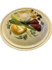 1971 Los Angeles Pottery Lidded Casserole Dish 3-D Vegetable Bowl California 616