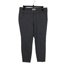 Old Navy Pixie Womens Size 8 Blue Polka Dot Mid-Rise Skinny Crop Chino Pants