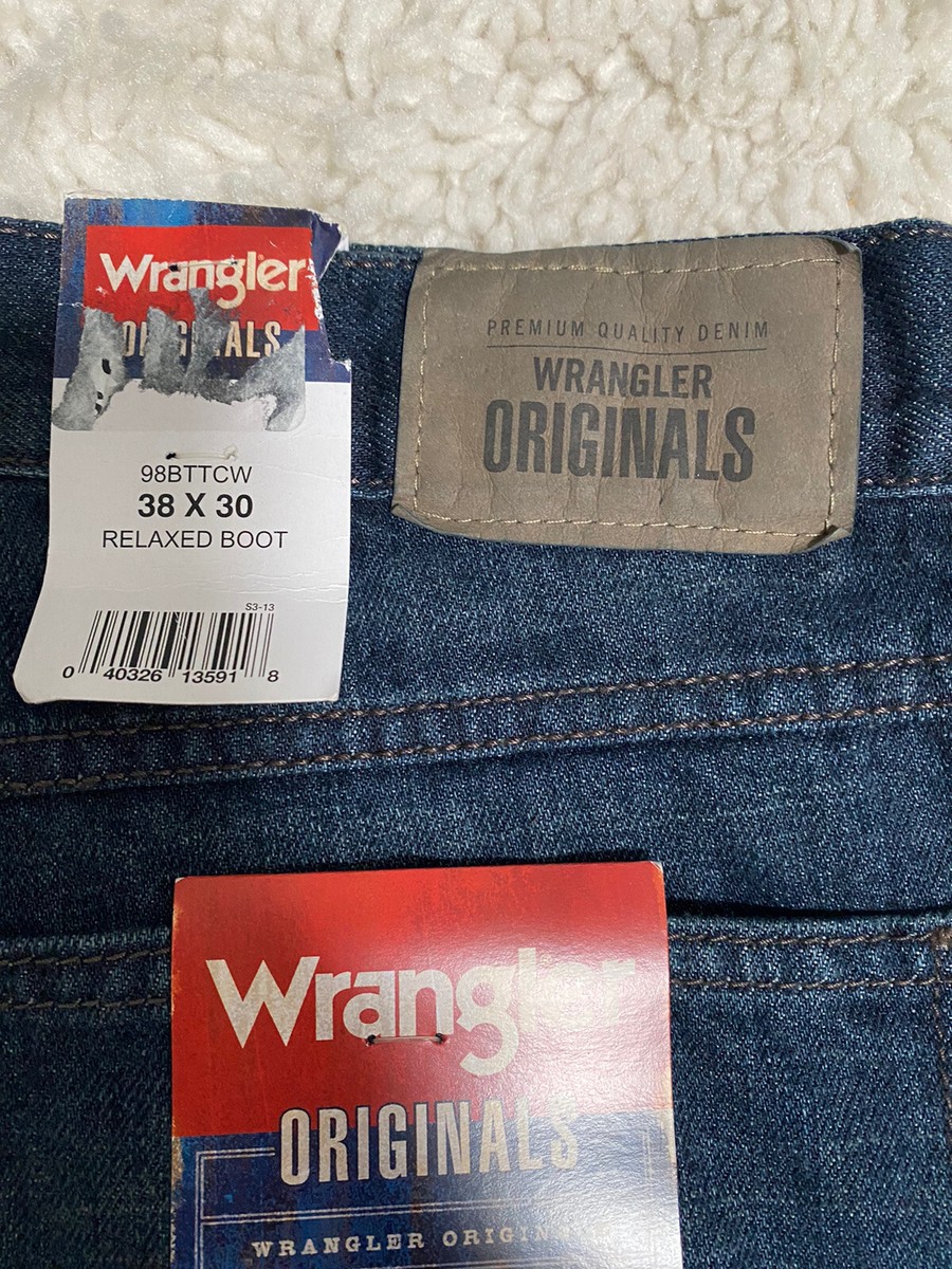 NEW Wrangler Originals Relaxed Boot Men's 38x30 Vintage NEW Wrangler Originals Relaxed Boot Men's 38x30 Vintage