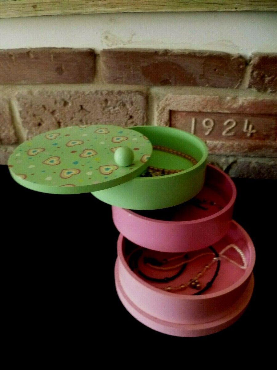 Jewelry Organizer For Small Business Rotating Jewelry Box Green