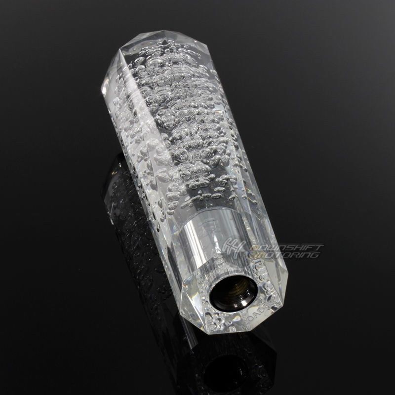 JDM VIP Diamond Crystal Bubble Shift Knob – 150mm Clear Acrylic (Manual)