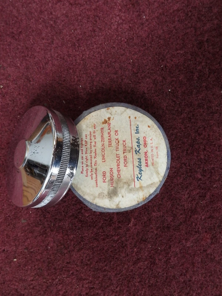 Tapa sin llave modelo 100 tapa terraplane,, Lincoln-Zephyr, Hudson Foto 2 de 4