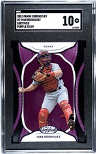 2023 Panini Chronicles Certified #2 Ivan Rodriguez PURPLE /49 SGC 10 GEM MINT