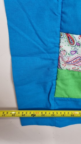 Handmade Patchwork Quilt Cot Blanket Boys 80 X 65cm Blue - Picture 4 of 8