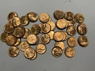 1953 RED BU LINCOLN CENT ROLL / 50 COINS