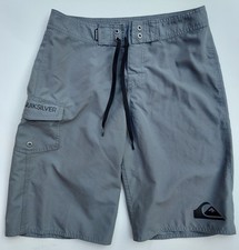 QUIKSILVER Boys Teens Board Shorts, Swim Trunks, Size 27, Gray Grey Bathing Suit