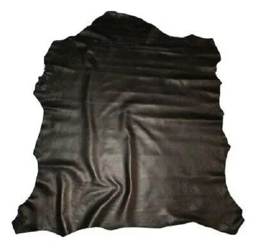 Black Real 100% Lambskin soft Leather Skins Hide Sheep Lamb Napa 6 Sq. Ft+ - Picture 1 of 3