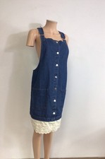Denim Dress Overalls Romper Womens Large