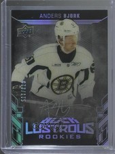 2017-18 SPx UD Black Lustrous Rookies Auto 73/175 Anders Bjork #LR-AB Auto 0zu