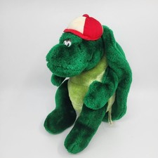 Russ Berrie SNAPPY the Turtle Plush Baseball Hat Dark  Light Green 10" Toy